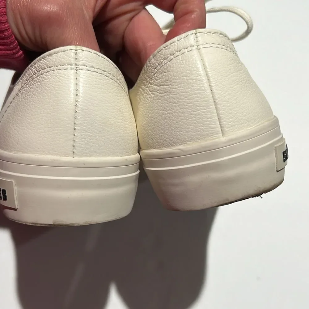 SeaVees‎ Legend Sneaker/white tumbled leather/size 7.  B61